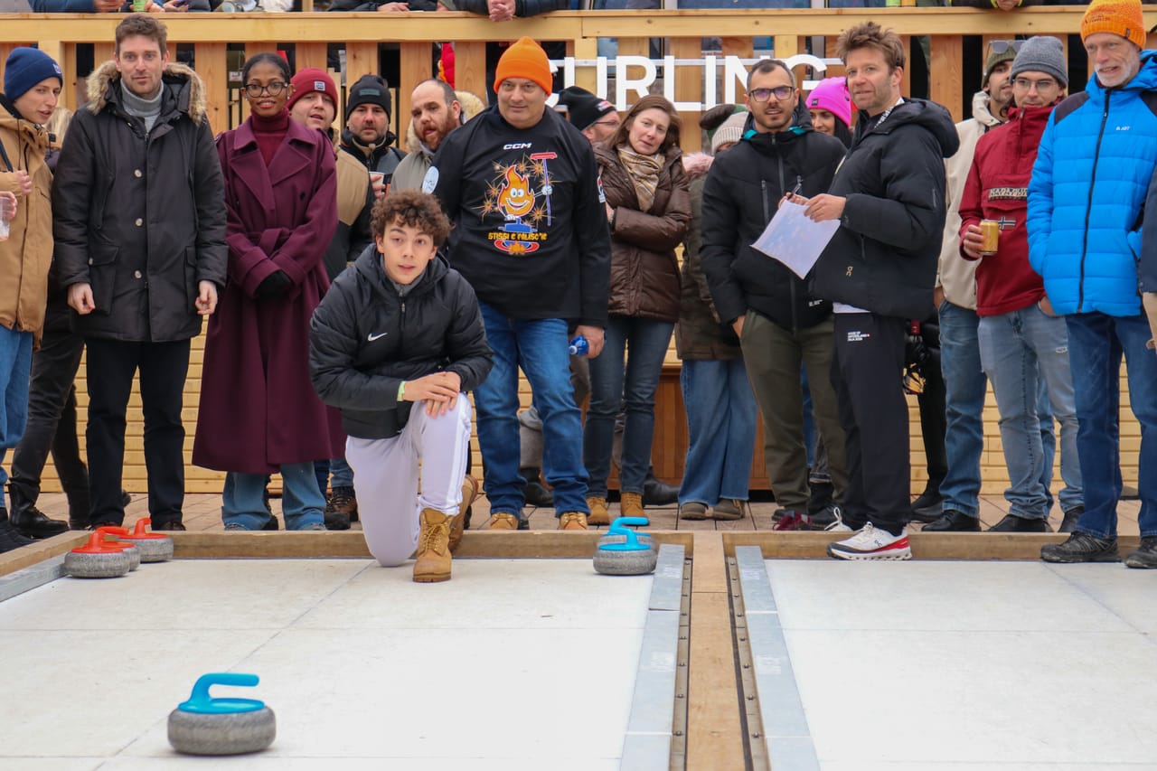 Easy to learn, fun for everyone — curling on a Glice synthetic ice rink