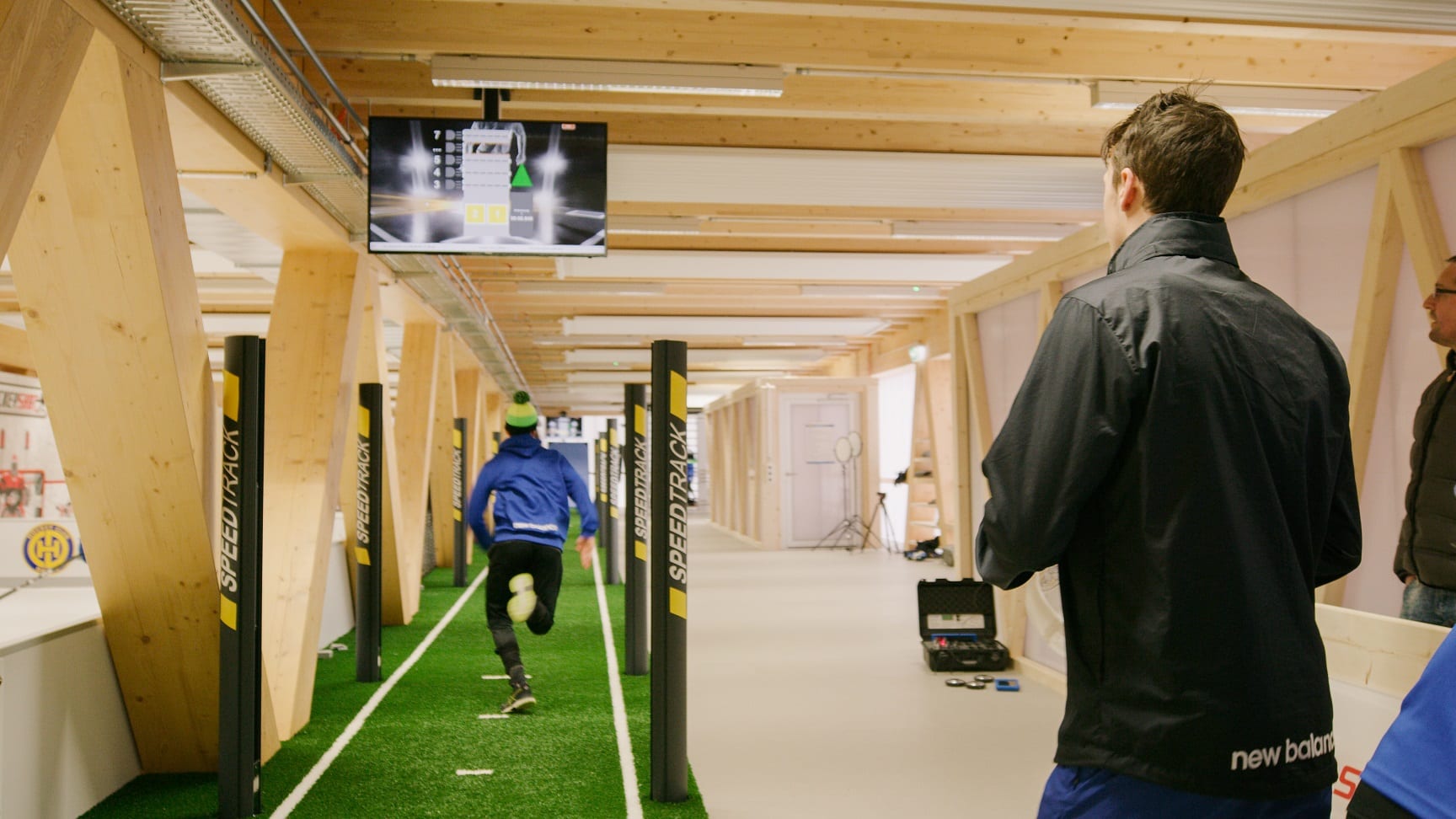 Players running SpeedTrack drills at Glice Hockey Center