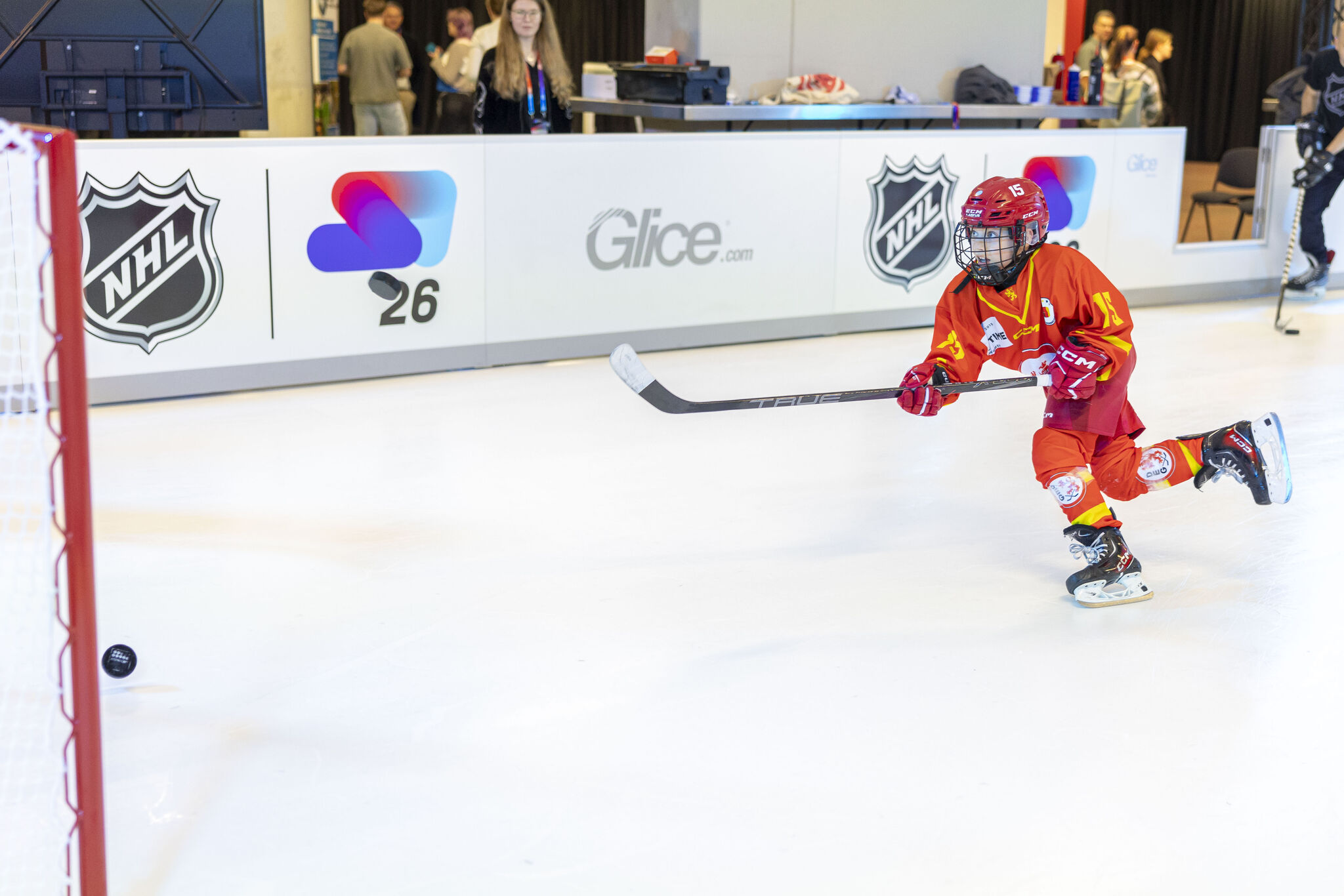 Hockey player skating on Glice at the NHL Sport Innovation Conference 2026