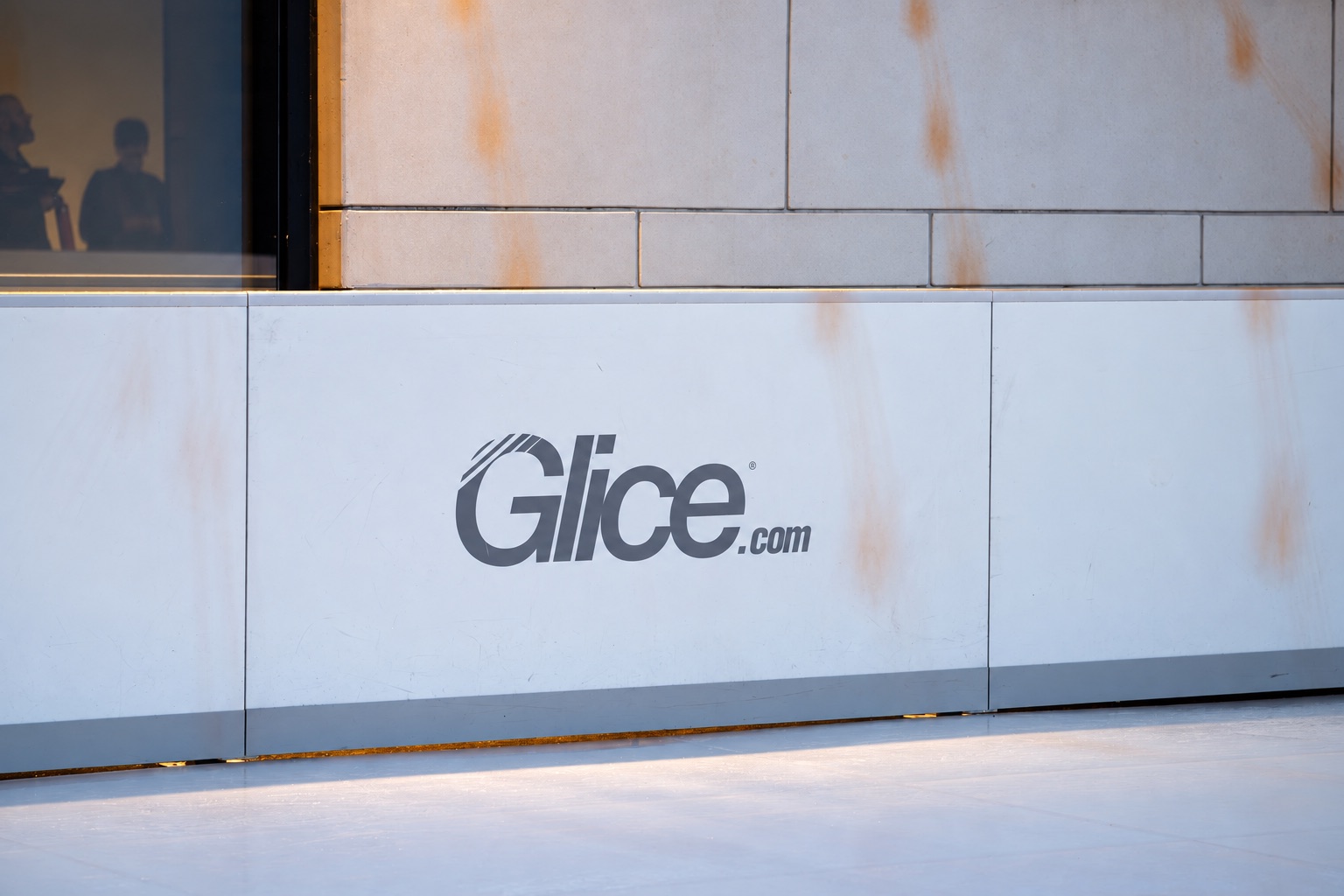Close-up of Glice dasher boards and their panel finish