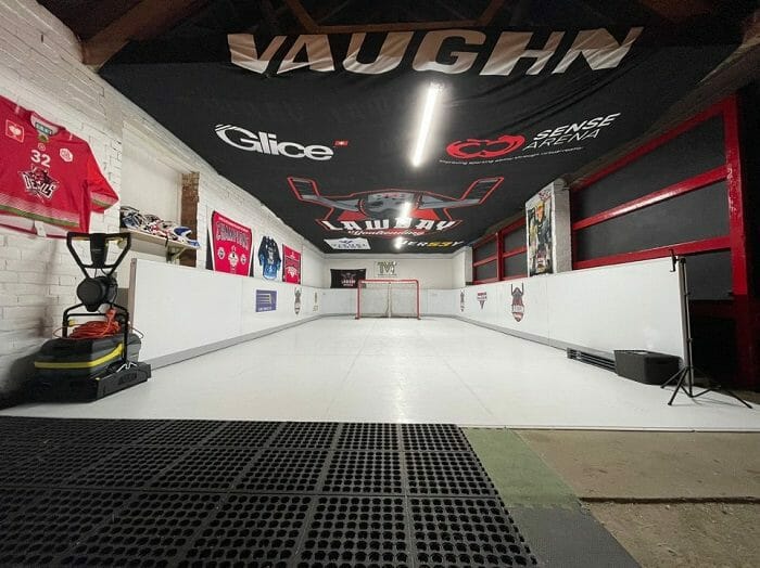 Finished goalie training facility
