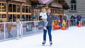 Viktor Meier, Glice CEO, skating at Bundesplatz