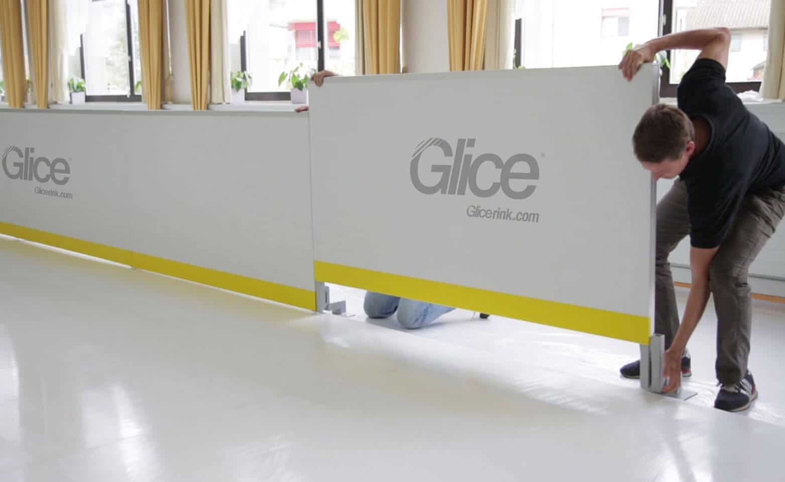 Artificial Glice ice rink mounting