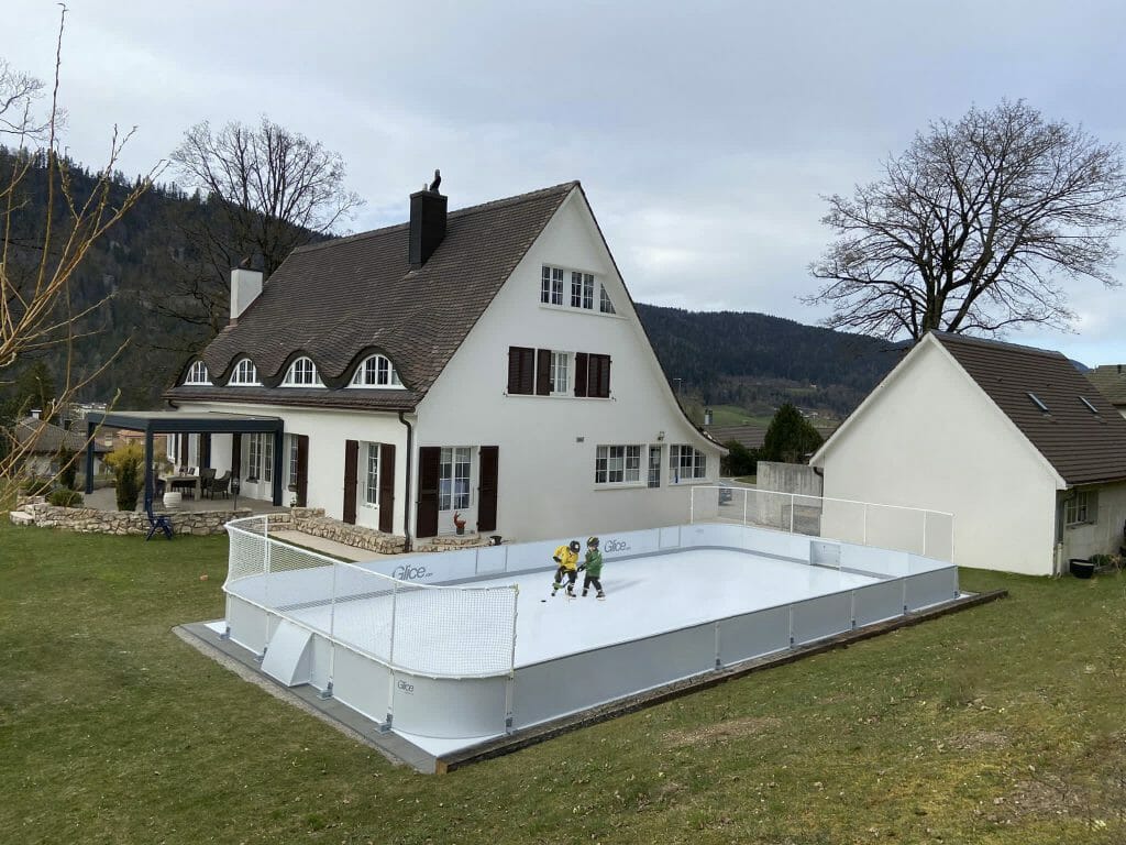 All-weather backyard synthetic Glice rink