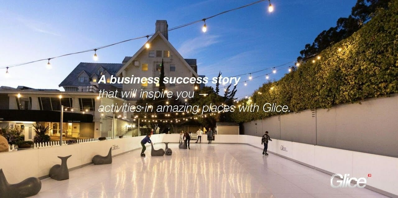 Atmospheric image of Glice rink at Claremont Club & Spa