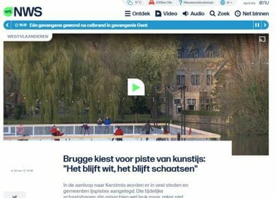 De stad Brugge pakt uit met een synthetische ijsbaan van Glice de VRT nam een kijkje ter plaatse.