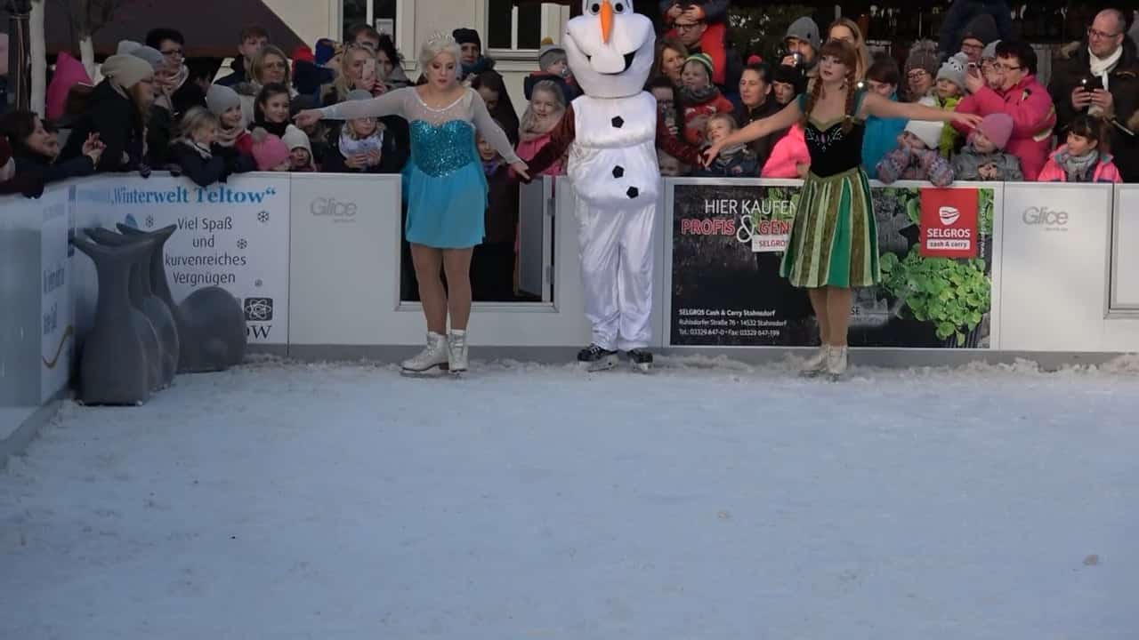 Disney’s Frozen Characters Perform Figure Skating Show on Glice® Synthetic Ice Rink in Teltow, Germany