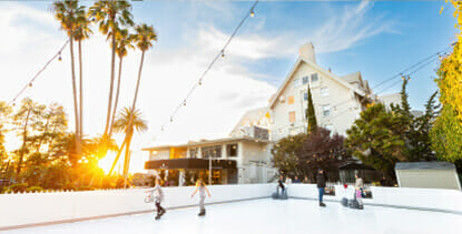 Eco ice rink installation recently opened at The Claremont Club & Spa, A Fairmont Hotel