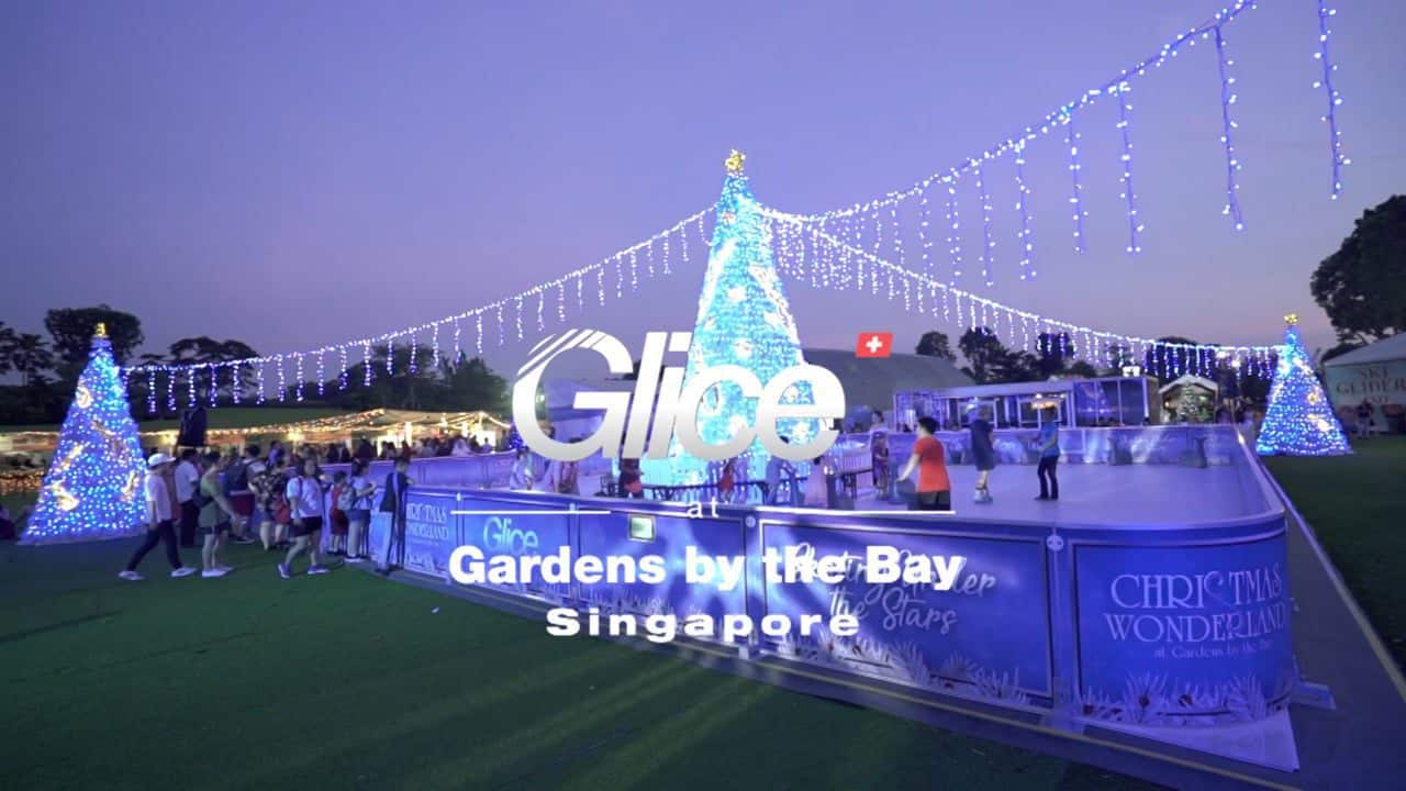Ein Hauch von Winter – Glice® synthetische Eisbahn in den Gardens by the Bay in Singapore