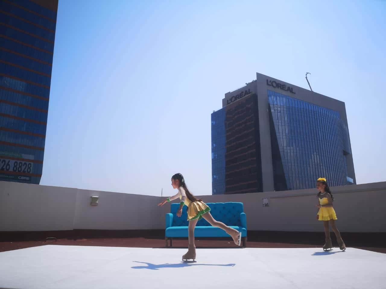 Glice Synthetic Ice Home Diaries – Figure Skating on Rooftop Terrace in Mexico City