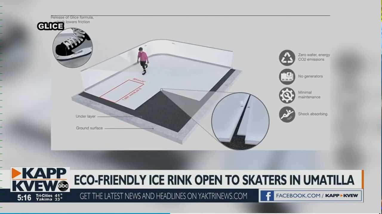 Glice Synthetic Ice Rink Installed in Oregon for Holidays, Can Stay all Year
