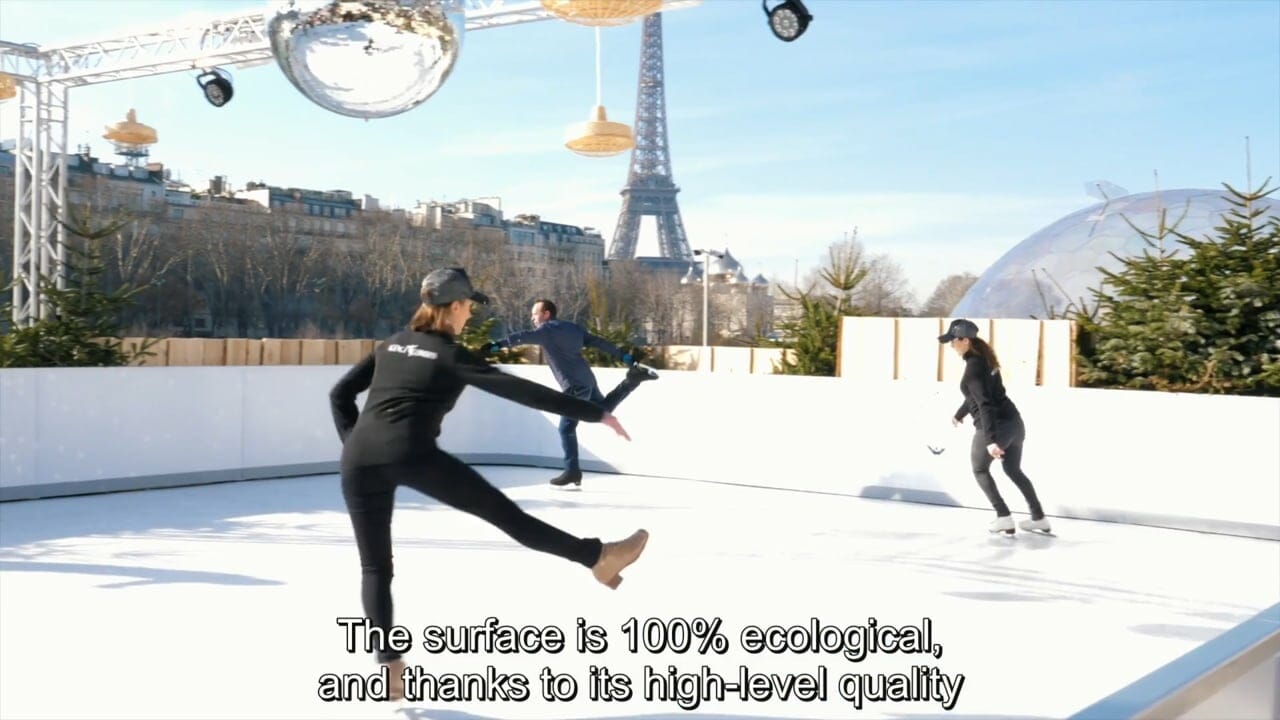 Glice® Invites Clients to Test a Synthetic Ice Rink in Front of the Eiffel Tower