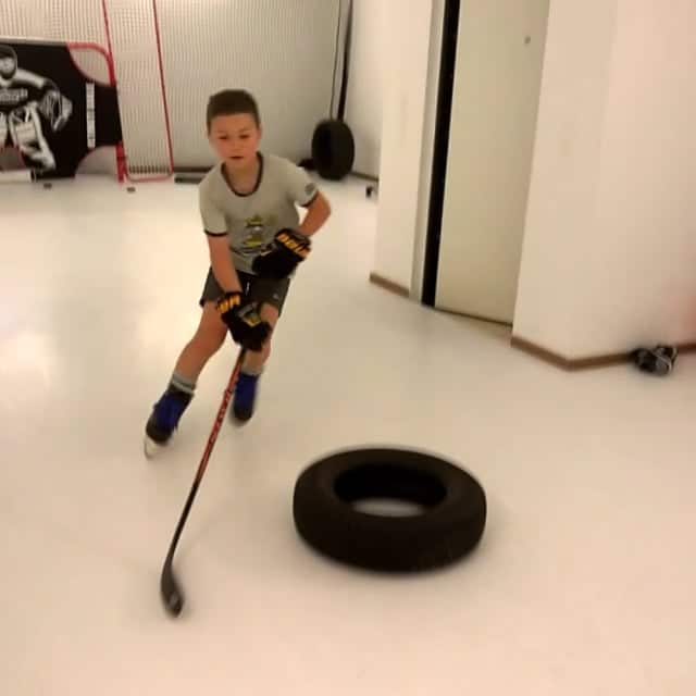 Glice® Synthetic Ice Pads Set Up in Swiss Home for Training Use