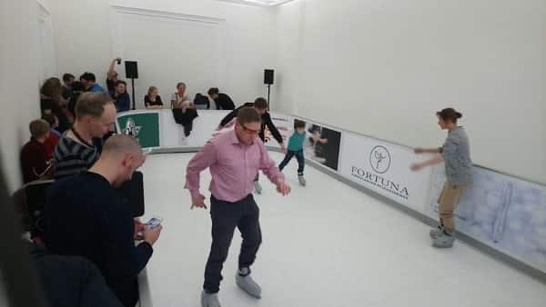 Glice® Synthetic Ice Rink as Interactive Contemporary Art at Berlin Gallery