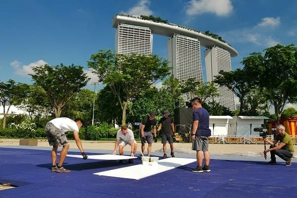 Zweites Jahr in Folge: Glice® synthetische Eisbahn Installation in den Gardens by the Bay in Singapur