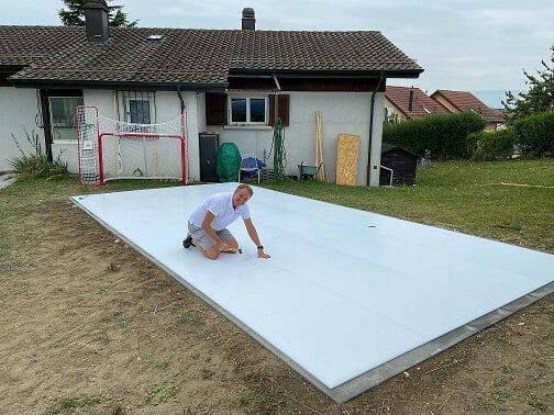 Easily Put A Glice Home Rink In Your Backyard
