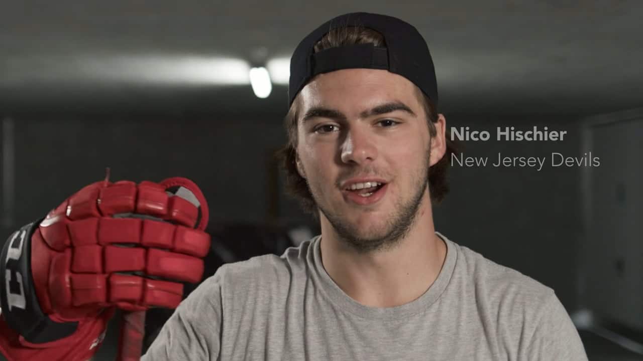 NHL Star Nico Hischier Training on Glice Synthetic Ice