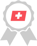 Graphic of ribbon with Swiss flag