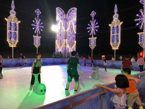 Slide by the new Glice® Synthetic Ice Rink at Singapore’s Gardens by the Bay!