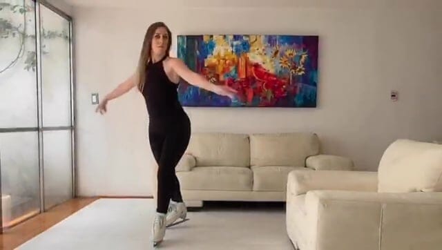 Synthetic Ice in the Living Room – Glice Home Diaries with Figure Skater Marisol Stefuranchyn from Mexico