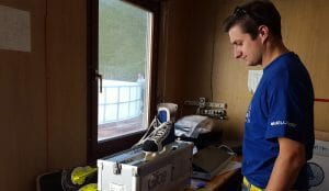 Process of sharpening ice skate blades