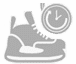 Ice skate-clock icon