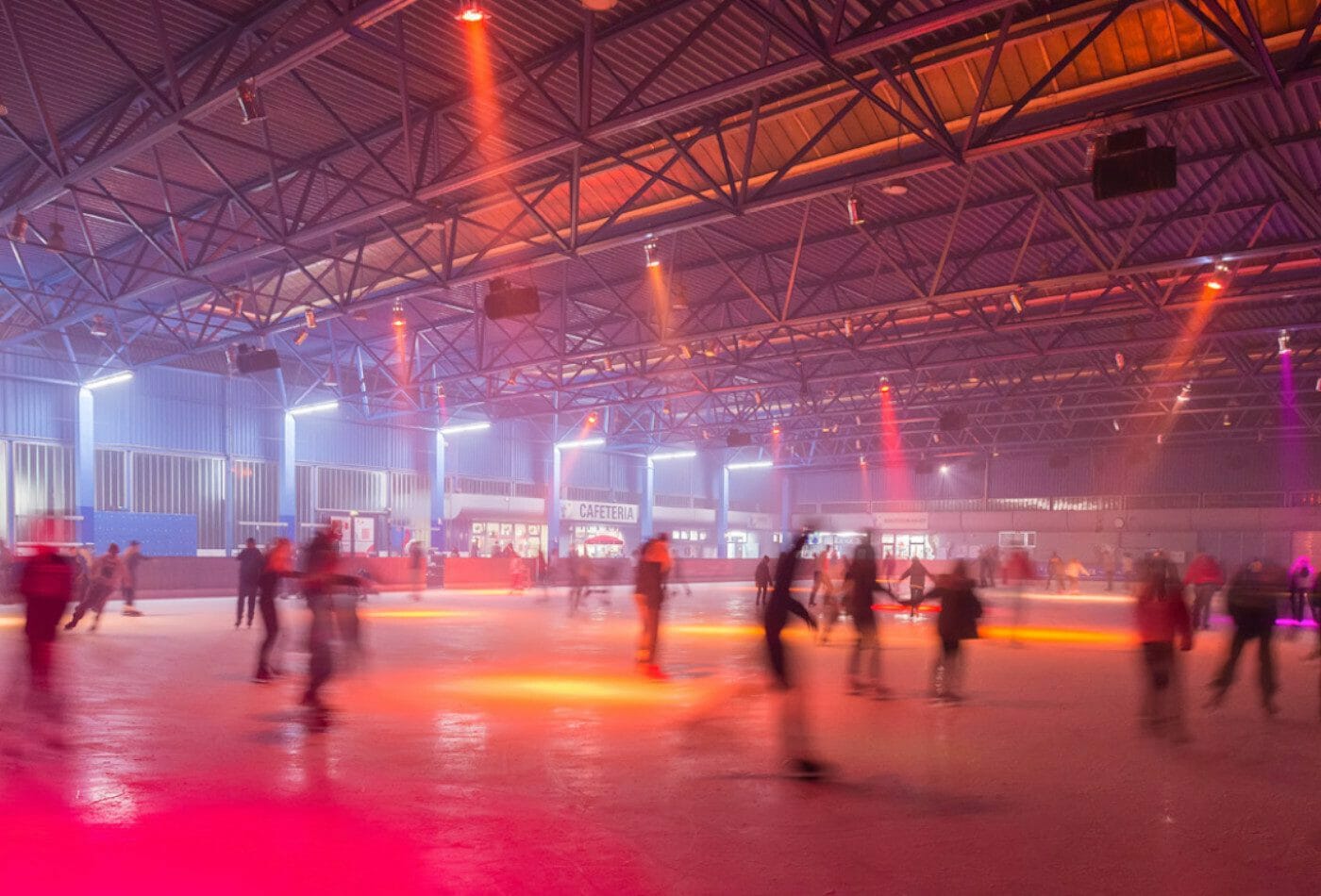 Ice disco in ice arena